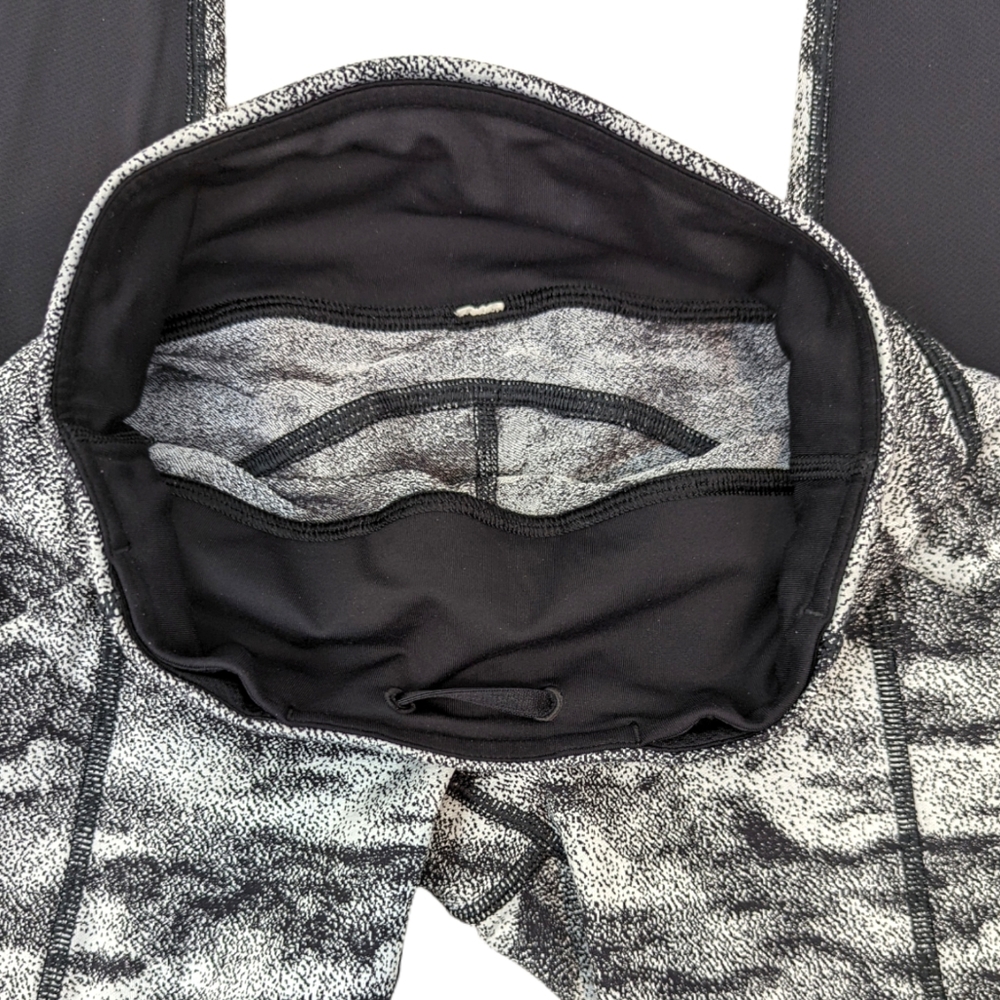 Lululemon Leggings Speed Tight Power Luxtreme Womens 2 Black White Full Length - Picture 9 of 14
